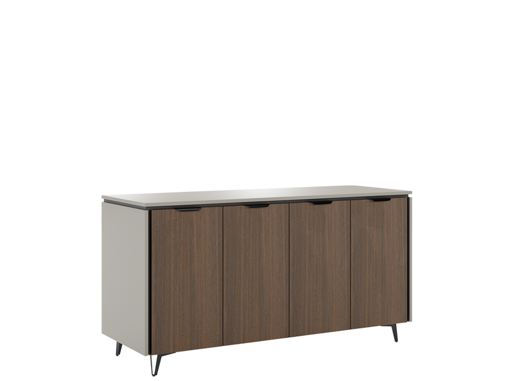 Credenza 4 Door Abstract Timber